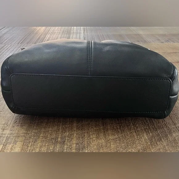 Coach Black Leather Bag F13764 - Picture 8 of 16